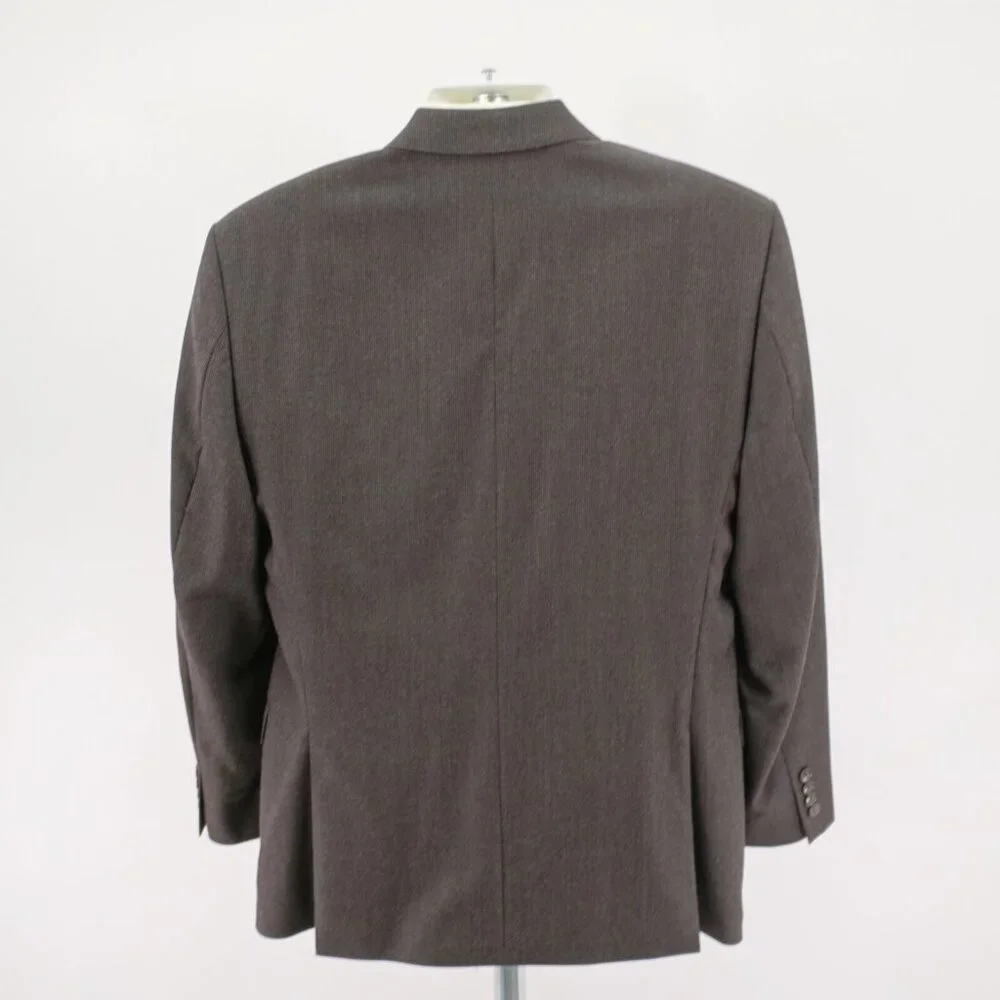 Calvin Klein Brown Black Soft Wool Star Check 2 Button 40S Tagged 40R Sport Coat